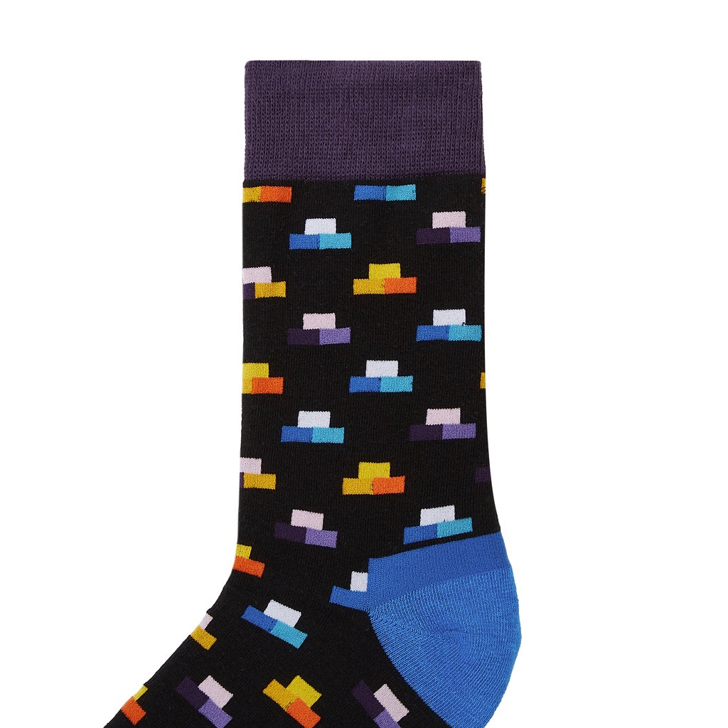 Tetris Printed Crew Length Socks - IDENTITY Apparel Shop
