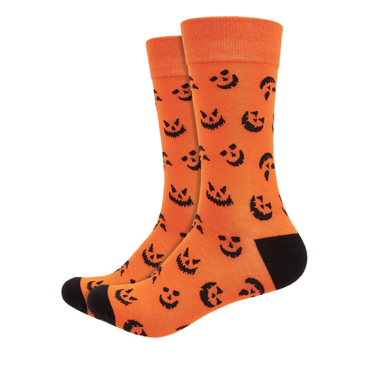 Pumpkin Series Printed Crew Length Socks