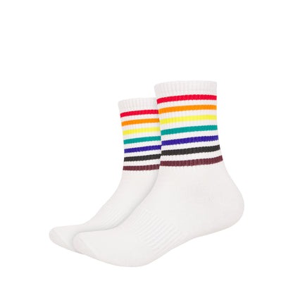 Mens Retro Stripes Crew Length Socks with Arch Support - IDENTITY Apparel Shop