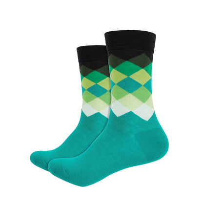 Argyle Printed Crew Length Socks - IDENTITY Apparel Shop