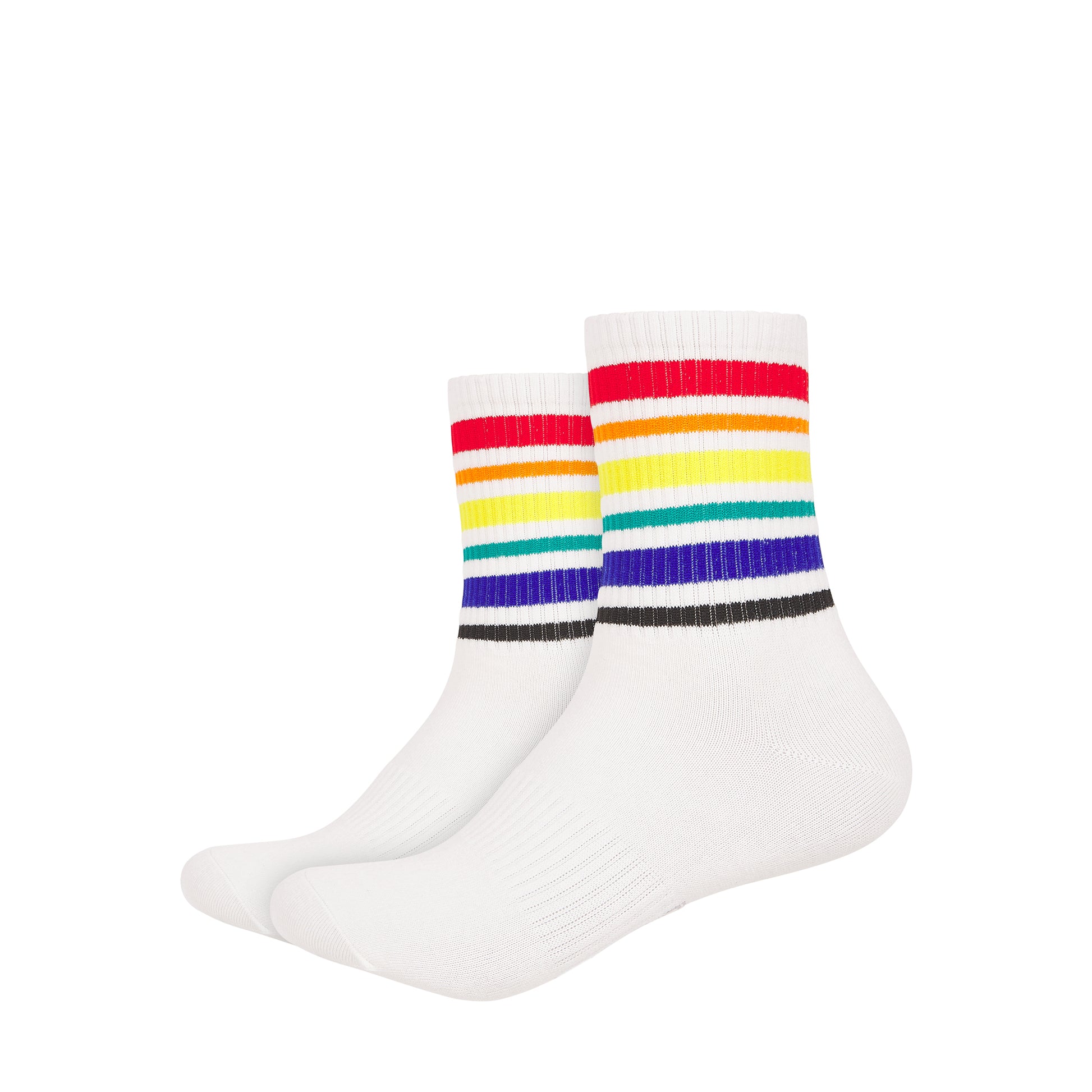 Mens Retro Stripes Crew Length Socks with Arch Support - IDENTITY Apparel Shop