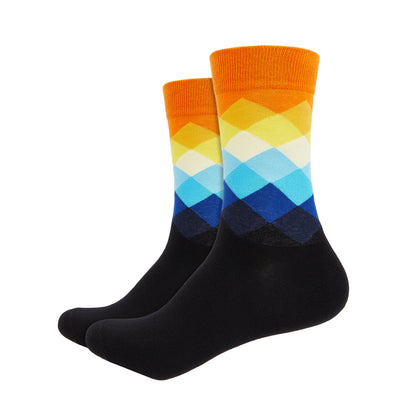 Argyle Printed Crew Length Socks - IDENTITY Apparel Shop