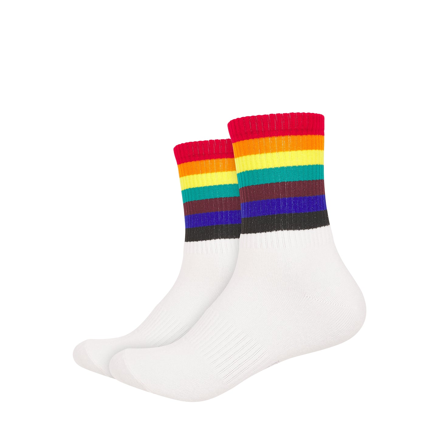 Mens Retro Stripes Crew Length Socks with Arch Support - IDENTITY Apparel Shop