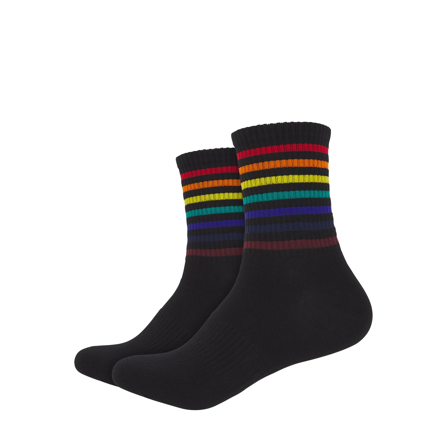 Mens Retro Stripes Crew Length Socks with Arch Support - IDENTITY Apparel Shop