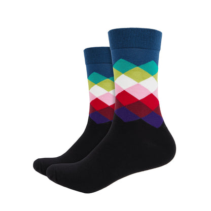 Argyle Printed Crew Length Socks - IDENTITY Apparel Shop