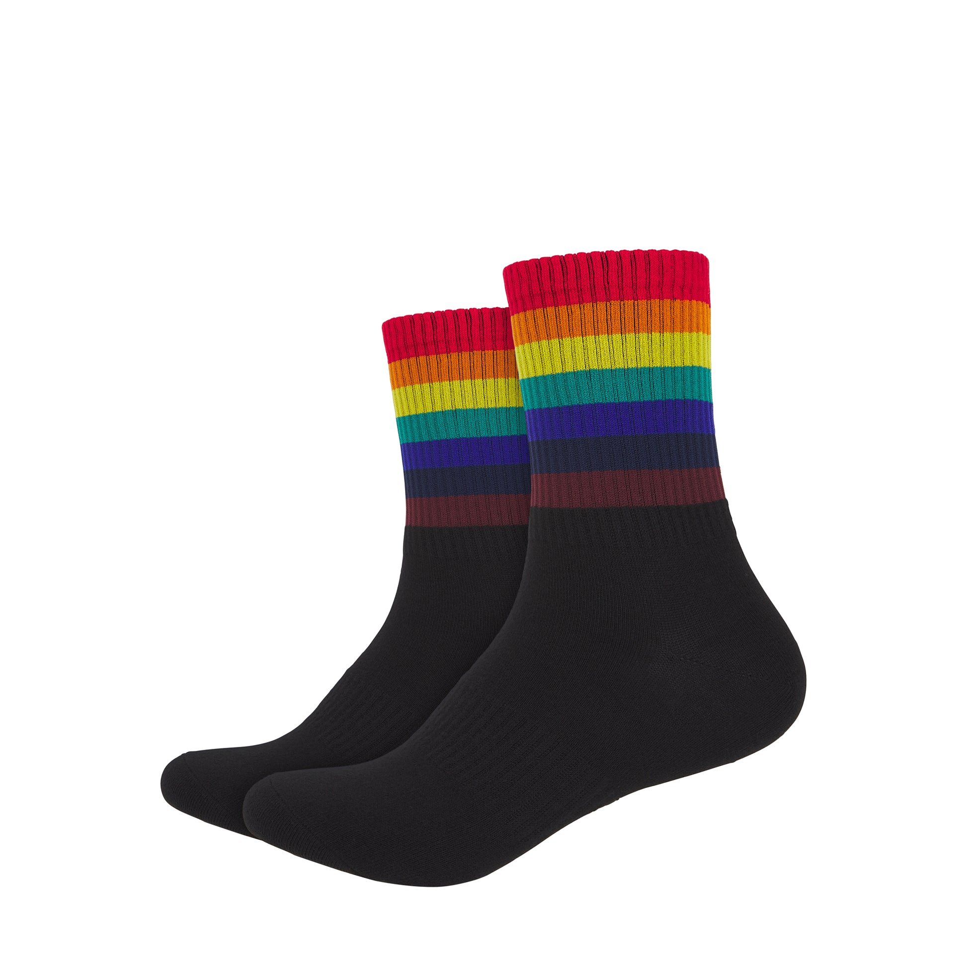 Mens Retro Stripes Crew Length Socks with Arch Support - IDENTITY Apparel Shop