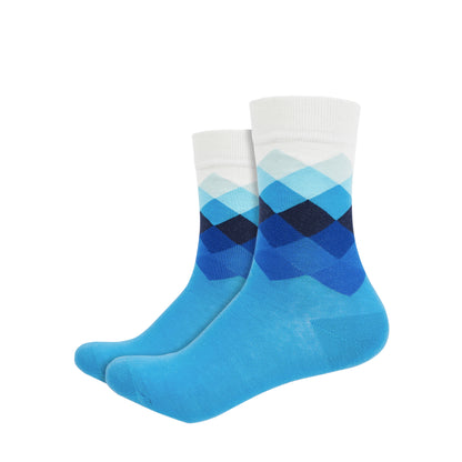 Argyle Printed Crew Length Socks - IDENTITY Apparel Shop