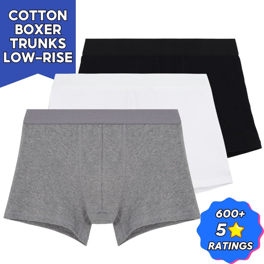 IDENTITY Apparel Mens Basic Boxer Trunks Premium Cotton Underwear