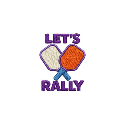 Let's Rally | The Dink Collection | Pickleball Embroidered Premium Cotton Socks