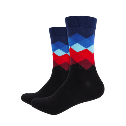 Argyle Printed Crew Length Socks - IDENTITY Apparel Shop