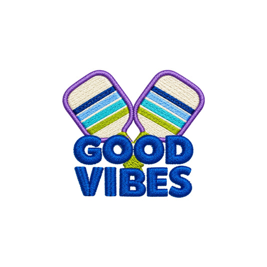 Good Vibes | The Dink Collection | Pickleball Embroidered Premium Cotton Socks