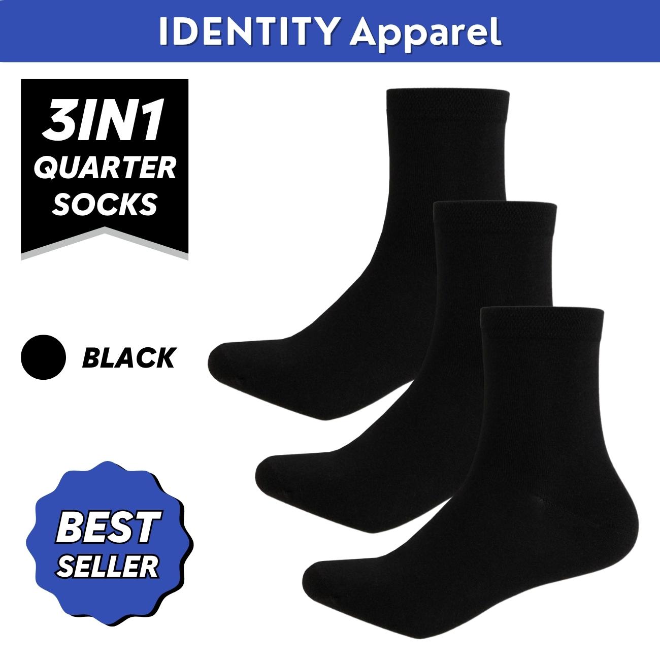 Basic Plain Quarter Length Cotton Socks