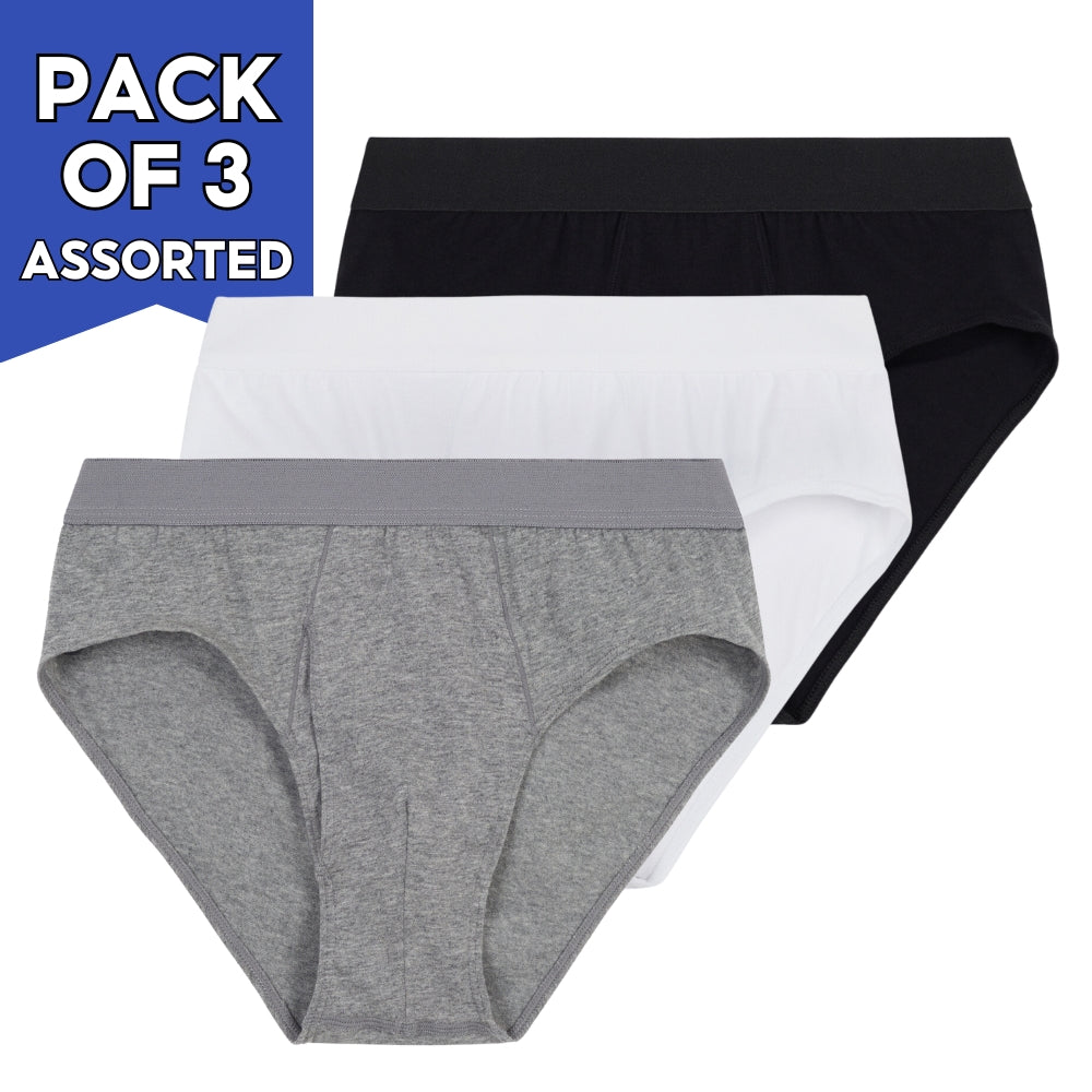 IDENTITY Apparel Mens Basic Briefs Premium Cotton Underwear