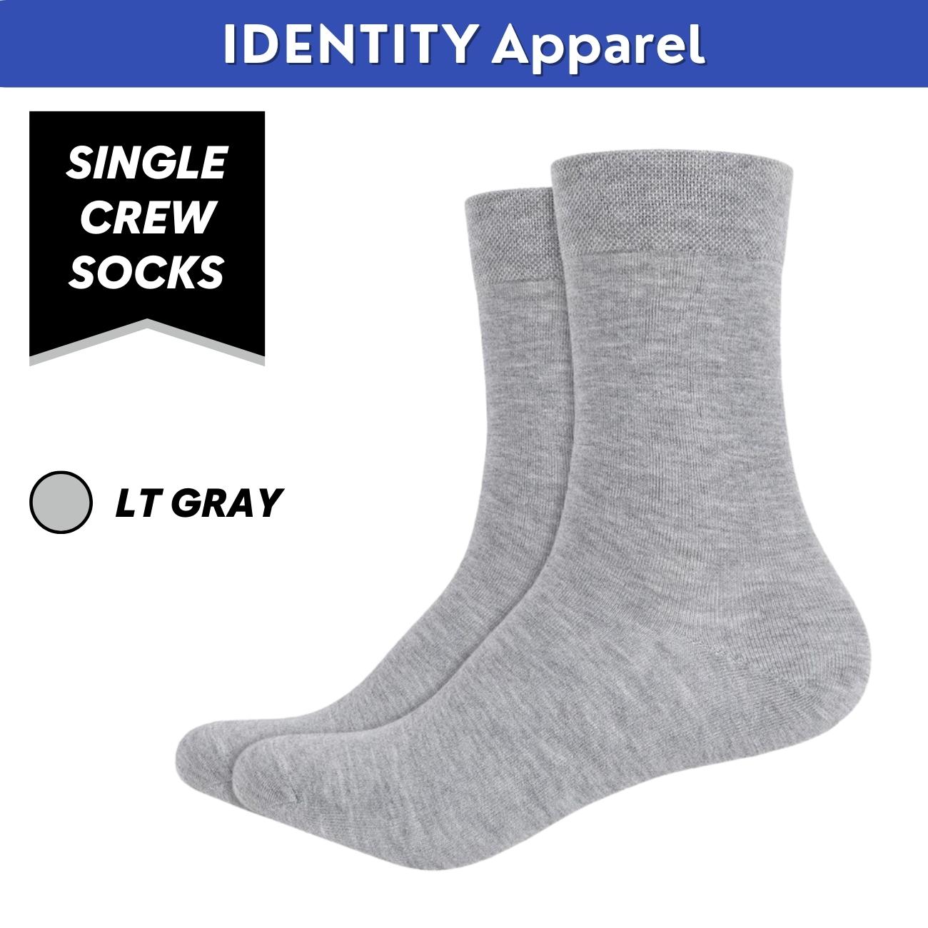 Plain Crew Length Cotton Socks - IDENTITY Apparel Shop