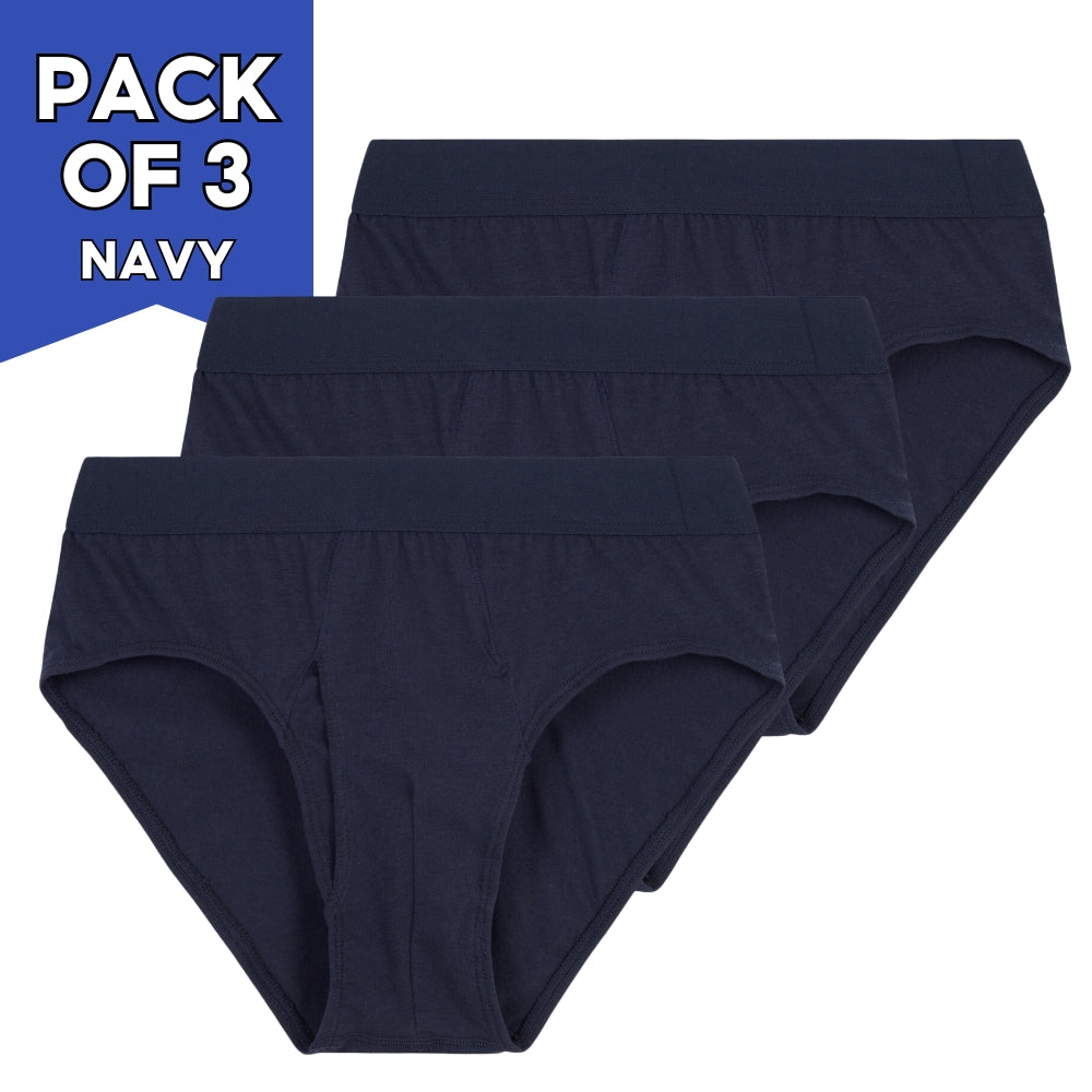 IDENTITY Apparel Mens Basic Briefs Premium Cotton Underwear