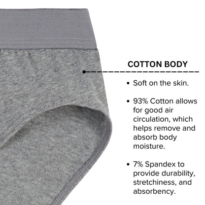 IDENTITY Apparel Mens Basic Briefs Premium Cotton Underwear