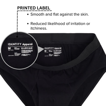 IDENTITY Apparel Mens Basic Briefs Premium Cotton Underwear