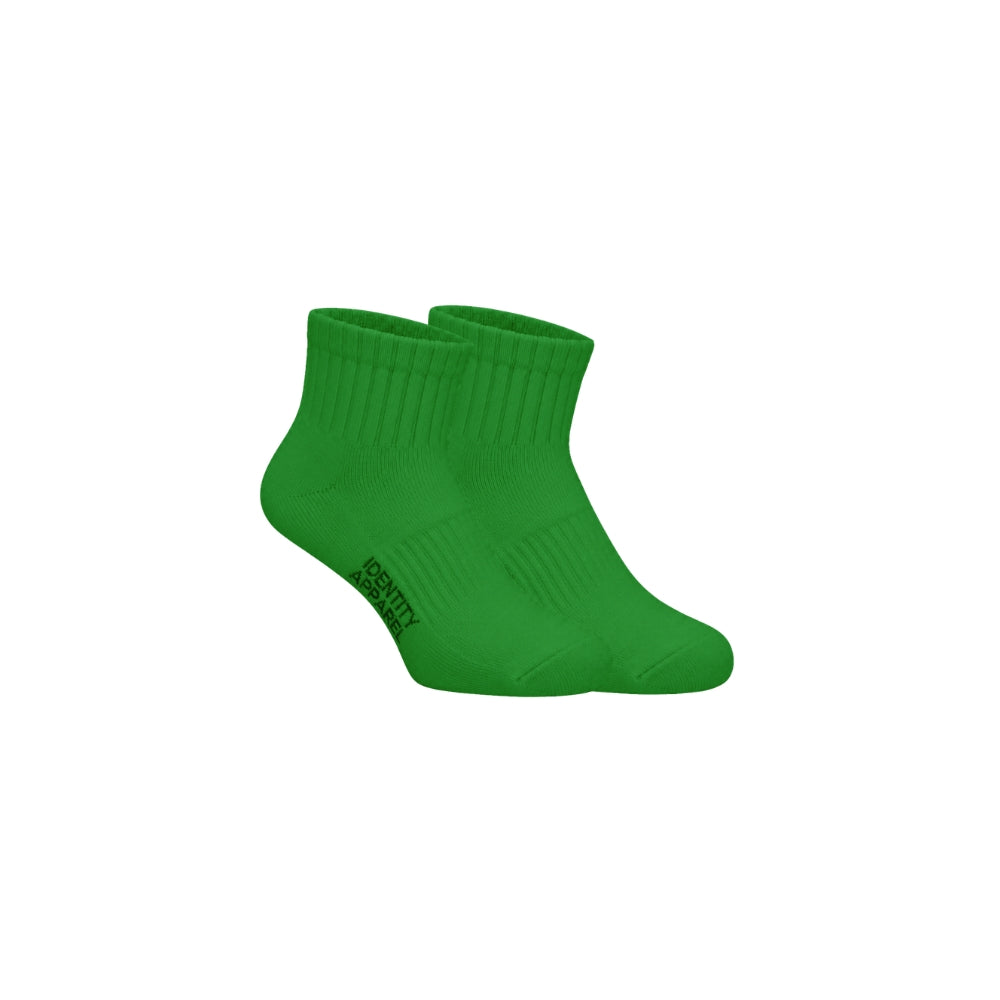 Colored Quarter Length Premium Cotton Socks with Garterized Ribbing and Arch Support