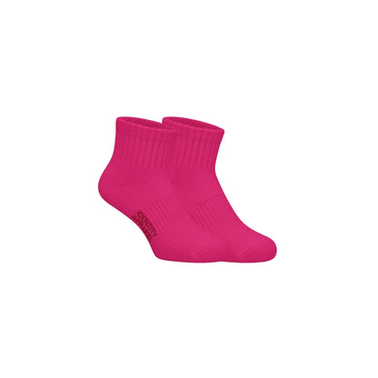 Colored Quarter Length Premium Cotton Socks with Garterized Ribbing and Arch Support