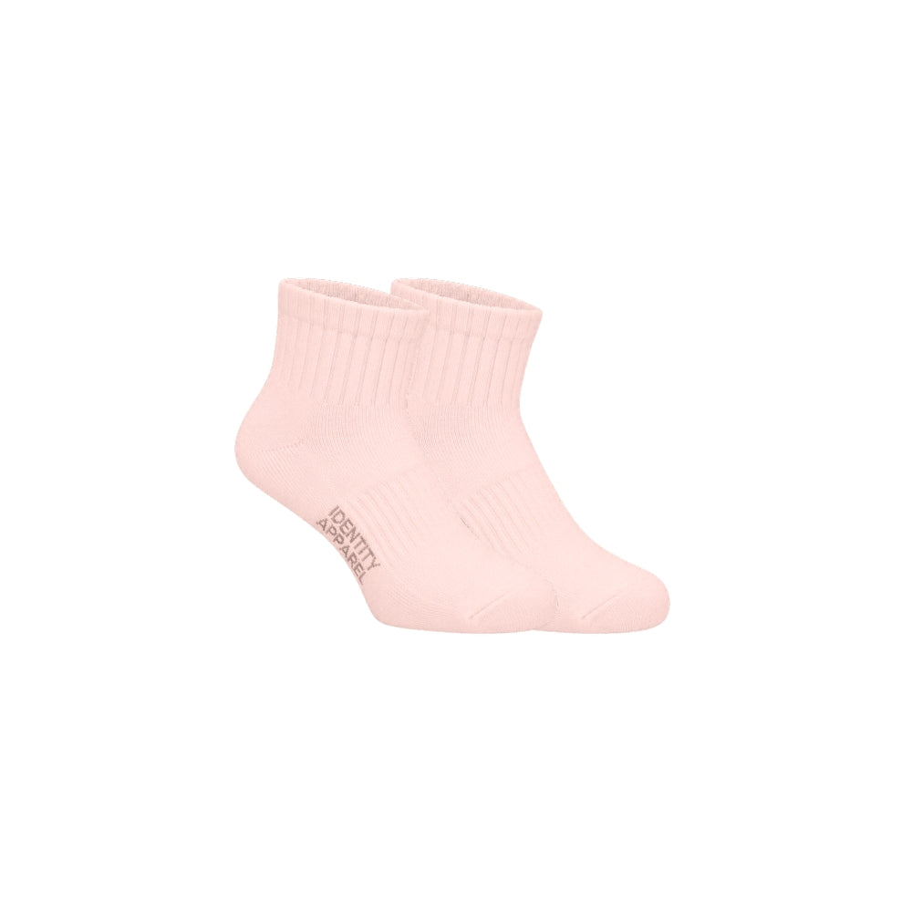 Colored Quarter Length Premium Cotton Socks with Garterized Ribbing and Arch Support