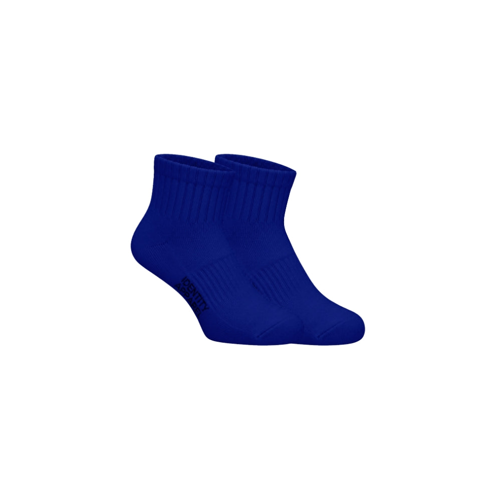 Colored Quarter Length Premium Cotton Socks with Garterized Ribbing and Arch Support