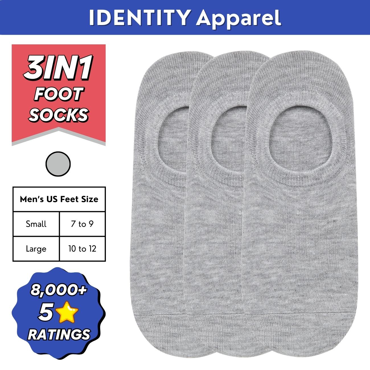 Plain Invisible No-Show Cotton Foot Socks - IDENTITY Apparel Shop
