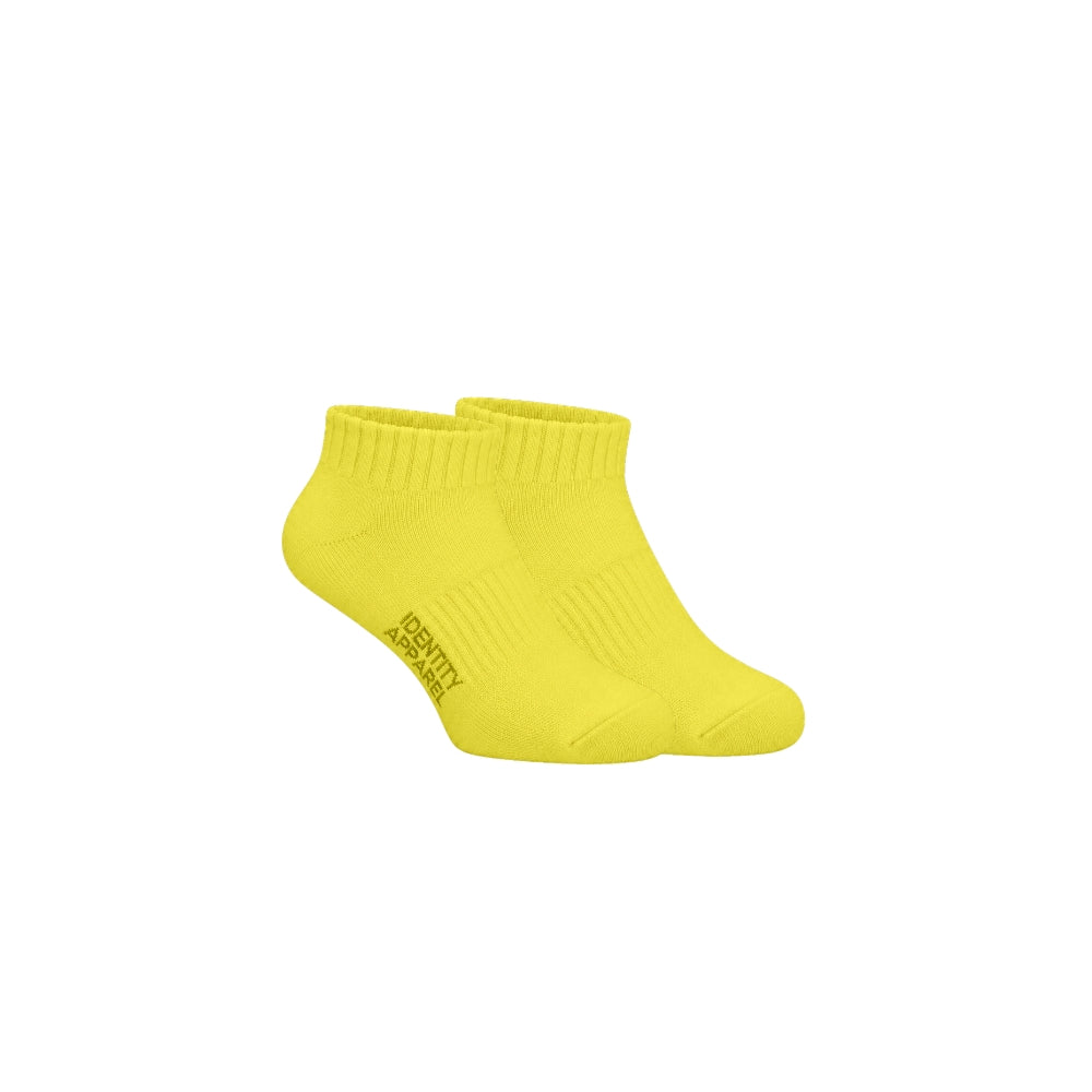 Colored Ankle Length Premium Cotton Socks with Garterized Ribbing and Arch Support