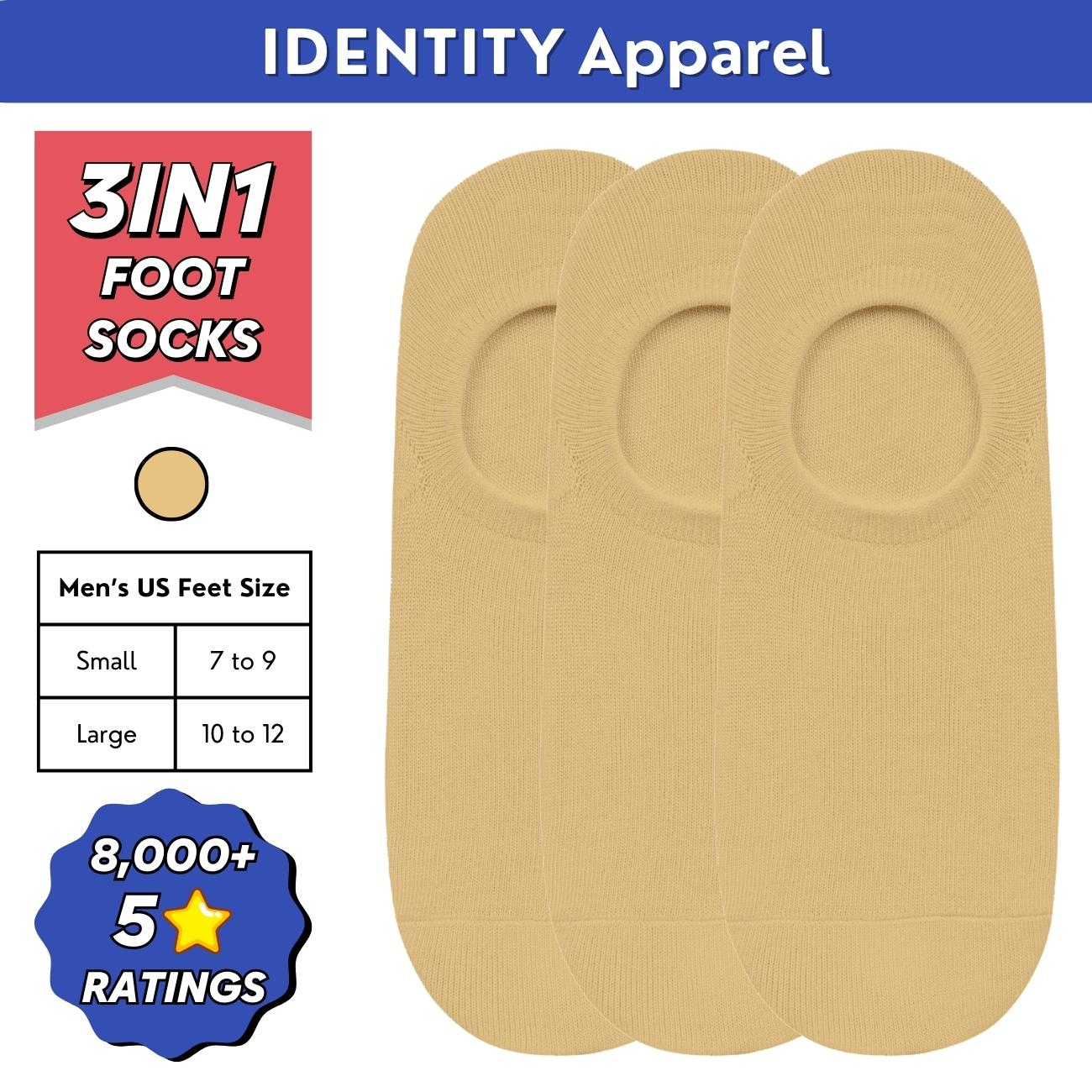 Plain Invisible No-Show Cotton Foot Socks - IDENTITY Apparel Shop