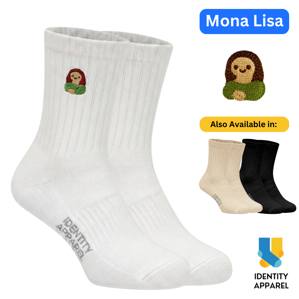 Monay Lisa Embroidered Cotton Socks | Art Gallery Collection