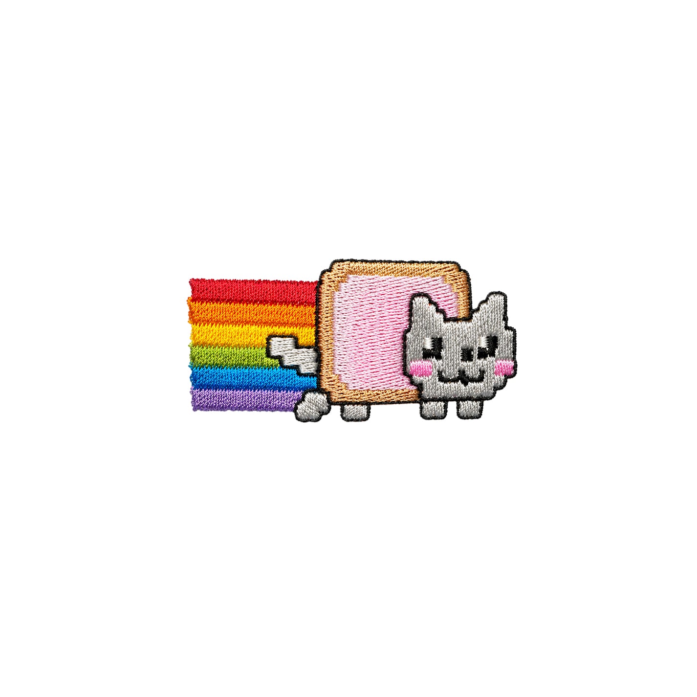 Rainbow Cat Embroidered Premium Cotton T-Shirt | Cattitude Collection