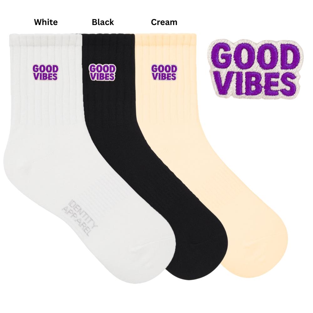 Millennial Slang Embroidered Premium Cotton Statement Socks | IDENTITY Apparel