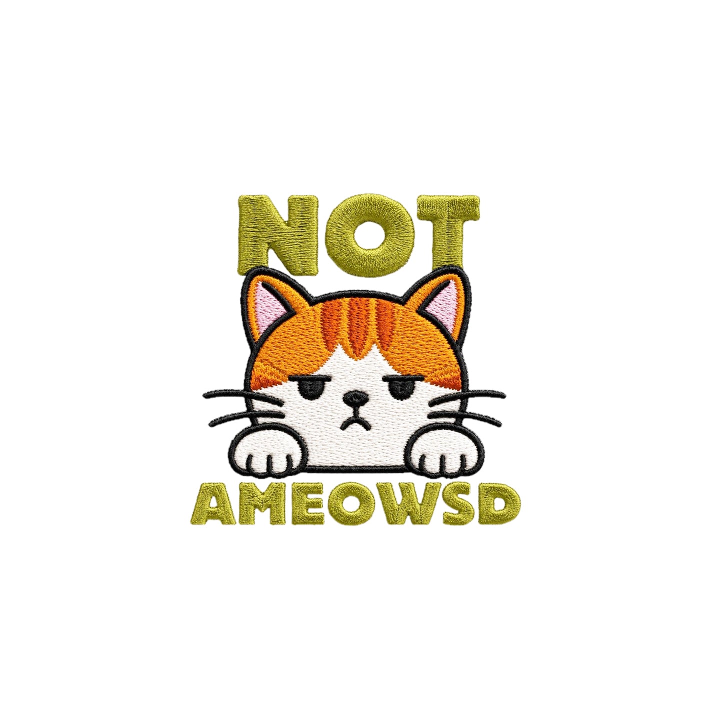 Not Ameowsd Embroidered Premium Cotton T-Shirt | Cattitude Collection