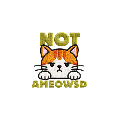 Not Ameowsd Embroidered Premium Cotton T-Shirt | Cattitude Collection
