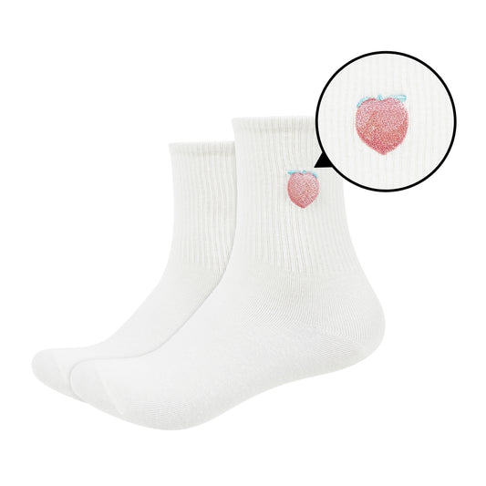 Women's Colored Quarter Length Socks with Fruit Patch - IDENTITY Apparel Shop