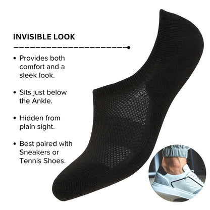 IDENTITY Apparel Sports Socks Collection Extra Thick Active Wear Invisible Foot Socks with Arch Support