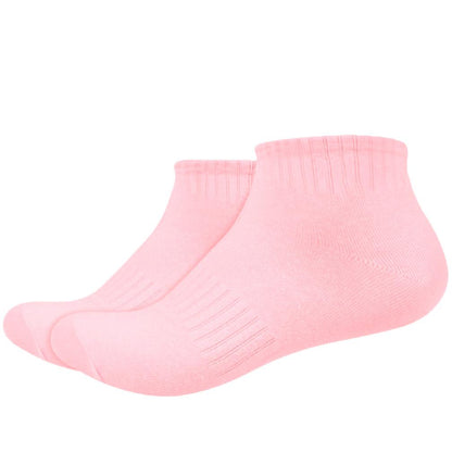 IDENTITY Apparel Unisex Colored Ankle Length Low Cut Cotton Socks with Striped Ribbing and Arch Support