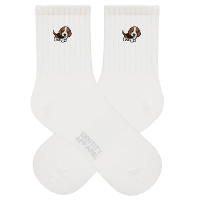 Beagle Embroidered Cotton Socks for Dog Lovers | Pup Culture Collection