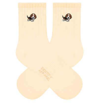 Beagle Embroidered Cotton Socks for Dog Lovers | Pup Culture Collection