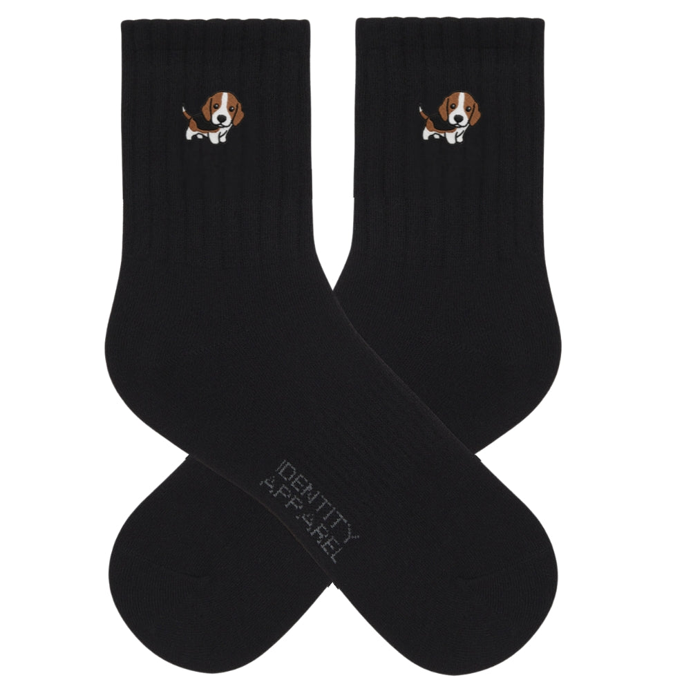 Beagle Embroidered Cotton Socks for Dog Lovers | Pup Culture Collection