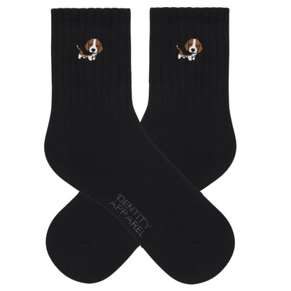 Beagle Embroidered Cotton Socks for Dog Lovers | Pup Culture Collection