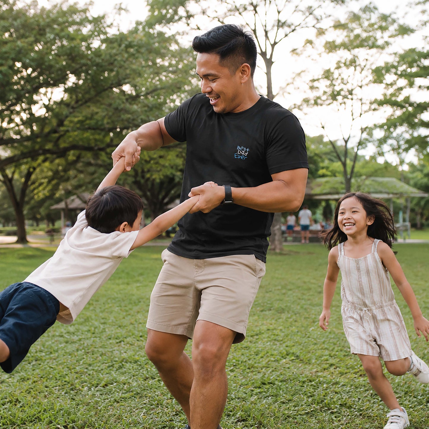 Best Dad Ever Embroidered Premium Cotton T-Shirt | Fathers Day Special