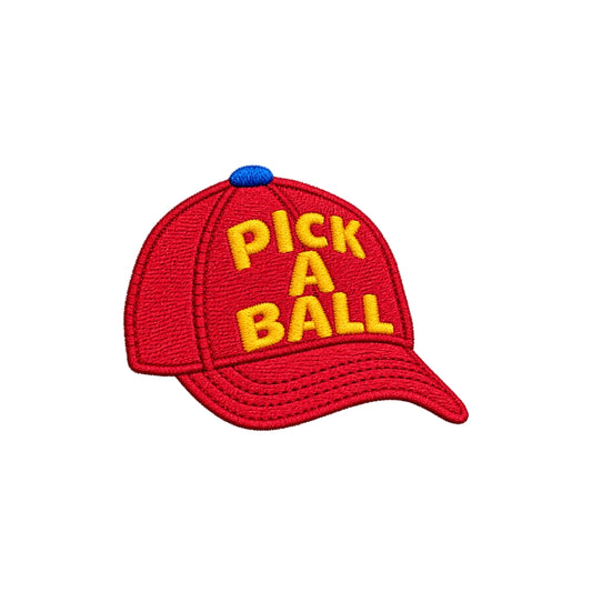 Pick-A-Ball embroidery design from the Dink Pa More pickleball collection by IDENTITY Apparel