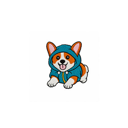 Corgi Embroidered Premium Cotton Unisex T-Shirt | Cozy Pup Collection IDENTITY Apparel