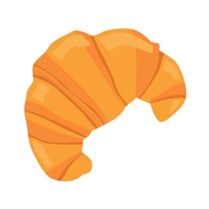 Croissant Embroidered Basic Cotton Socks