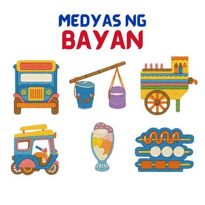 Medyas ng Bayan Filipino Themed Embroidered Basic Cotton Socks