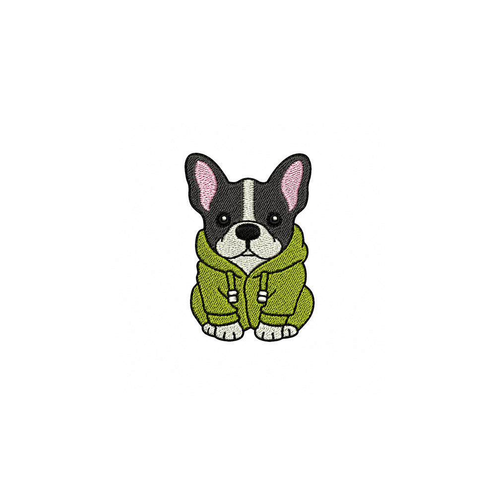 Frenchie Embroidered Premium Cotton Unisex T-Shirt | Cozy Pup Collection IDENTITY Apparel