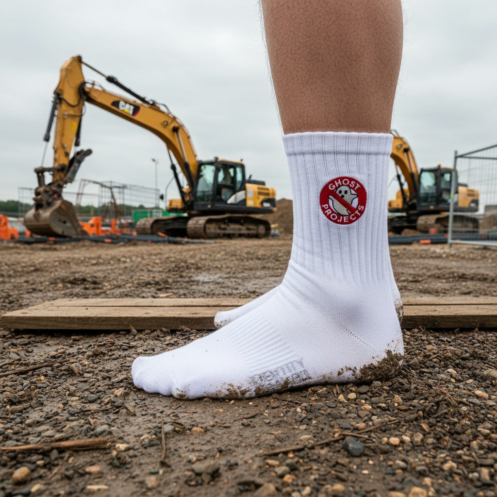 No Ghost Projects Embroidered Political Statement Socks | Buwaya Collection