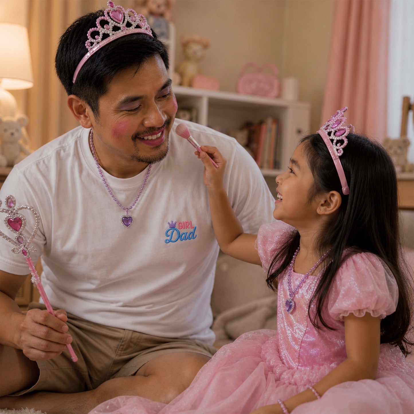 Girl Dad Embroidered Premium Cotton T-Shirt | Fathers Day Special