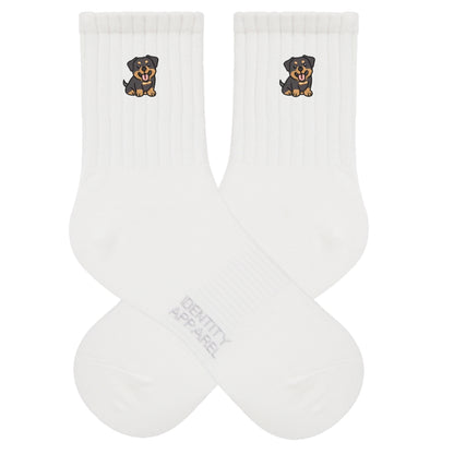 Rottweiler Embroidered Cotton Socks for Dog Lovers | Pup Culture Collection
