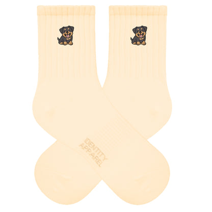 Rottweiler Embroidered Cotton Socks for Dog Lovers | Pup Culture Collection